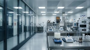 Laboratorio chimico conforme a UNI 11716, attrezzature per video produzione e analisi dei dati.